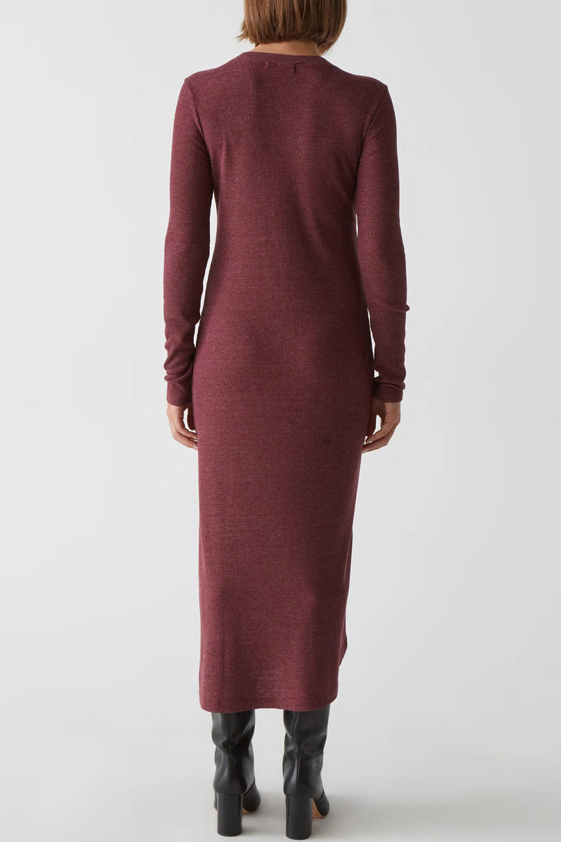 Michael Stars Ilia Thermal Midi Dress - Boysenberry