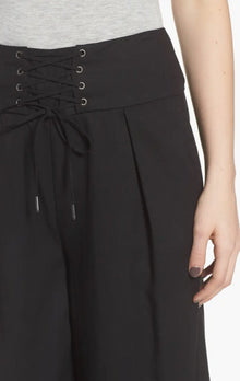 Paige Charisma Lace-Up Wide Leg Pants - Black