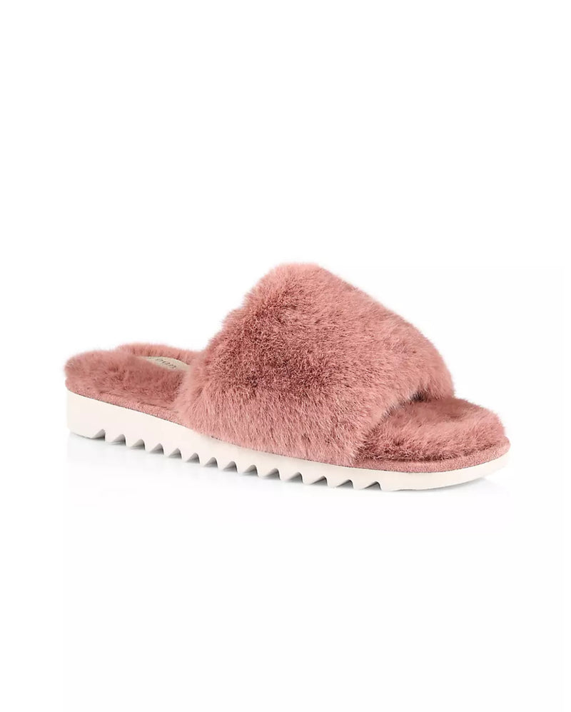 rag & bone Eira Faux Shearling Slides - Sweetie Rose