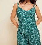 Nation Ltd Lucia Button Dress - Emerald Green