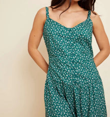 Nation Ltd Lucia Button Dress - Emerald Green