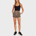 The Upside Liberty Opal Knit Short - Black/Beige