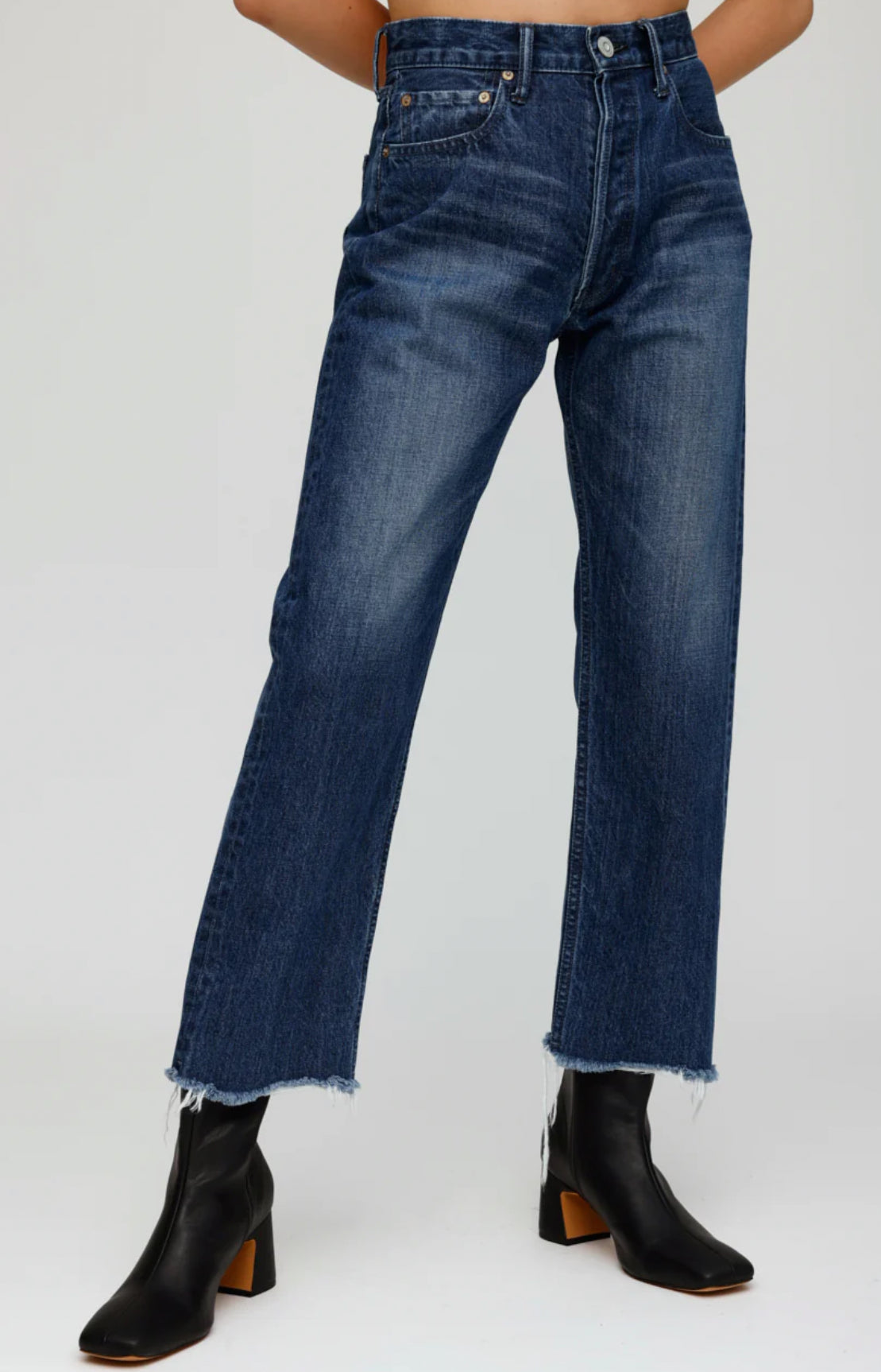 Moussy Vintage Capac Wide Straight - Blue