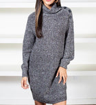 Michael Stars Debbie Marled Cowl Neck Sweater Dress