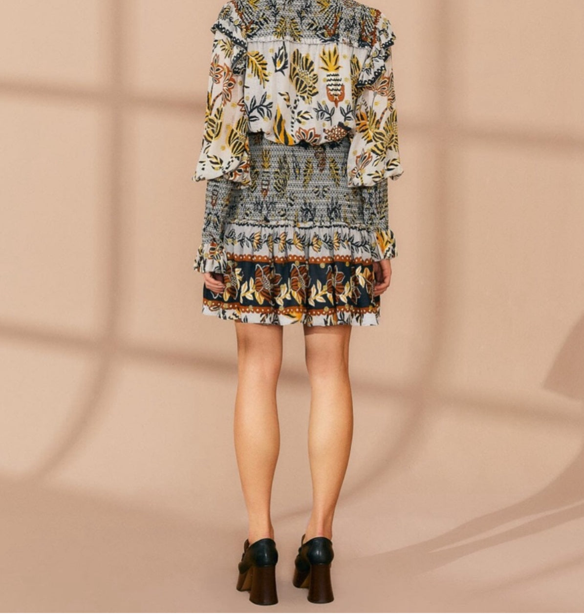 FARM Rio Floral Tapestry Mini Dress - Silver