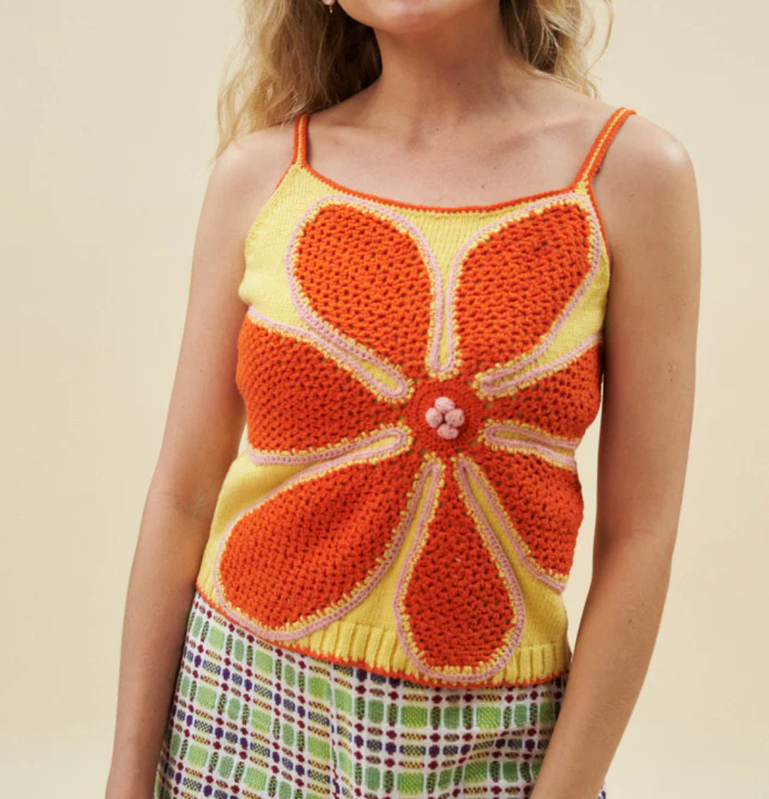 Lingua Franca Crochet Flower Tank