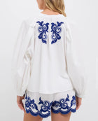 The Shirt by Rochelle Behrens The Navy Detail Minka Shirt