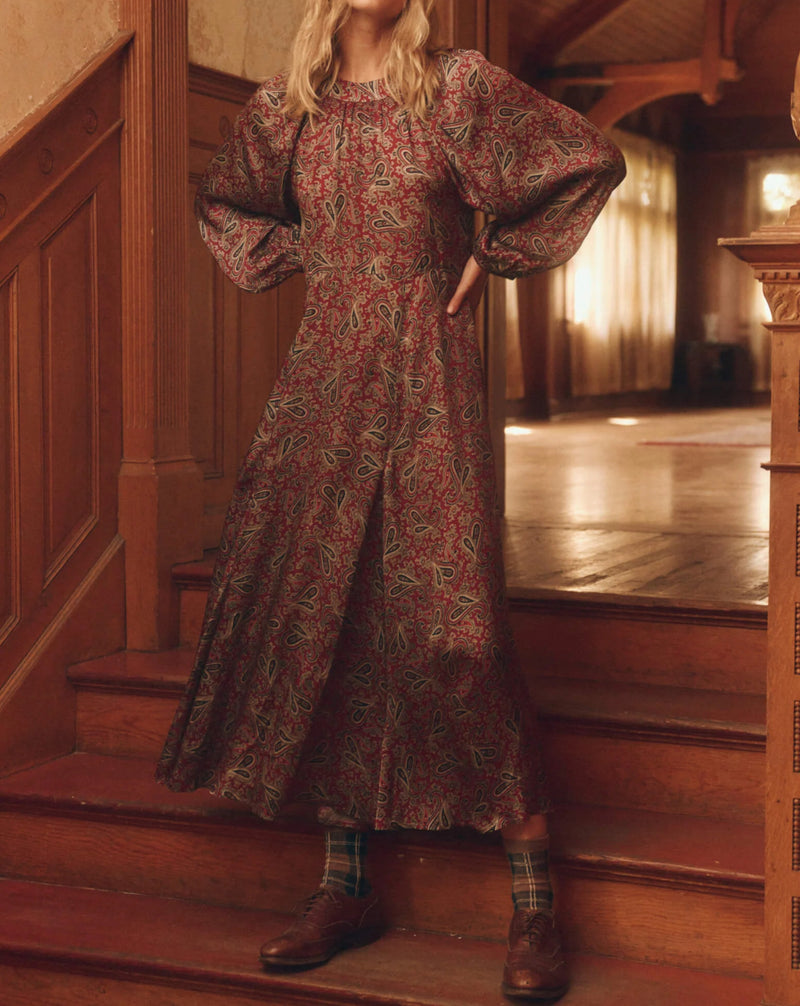 The Great. The Naples Dress - Festive Paisley