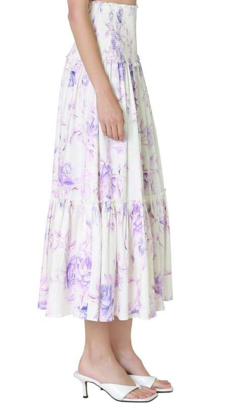 LoveShackFancy Brenner Skirt - Spanish Lilac