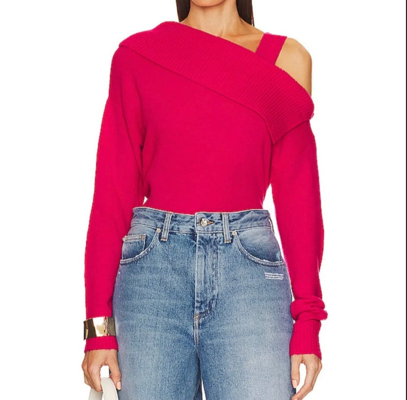Central Park West Yvonne Cold Shoulder Sweater - Posey