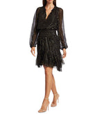 A.L.C. Sidney Metallic Dot Print Blouson Dress