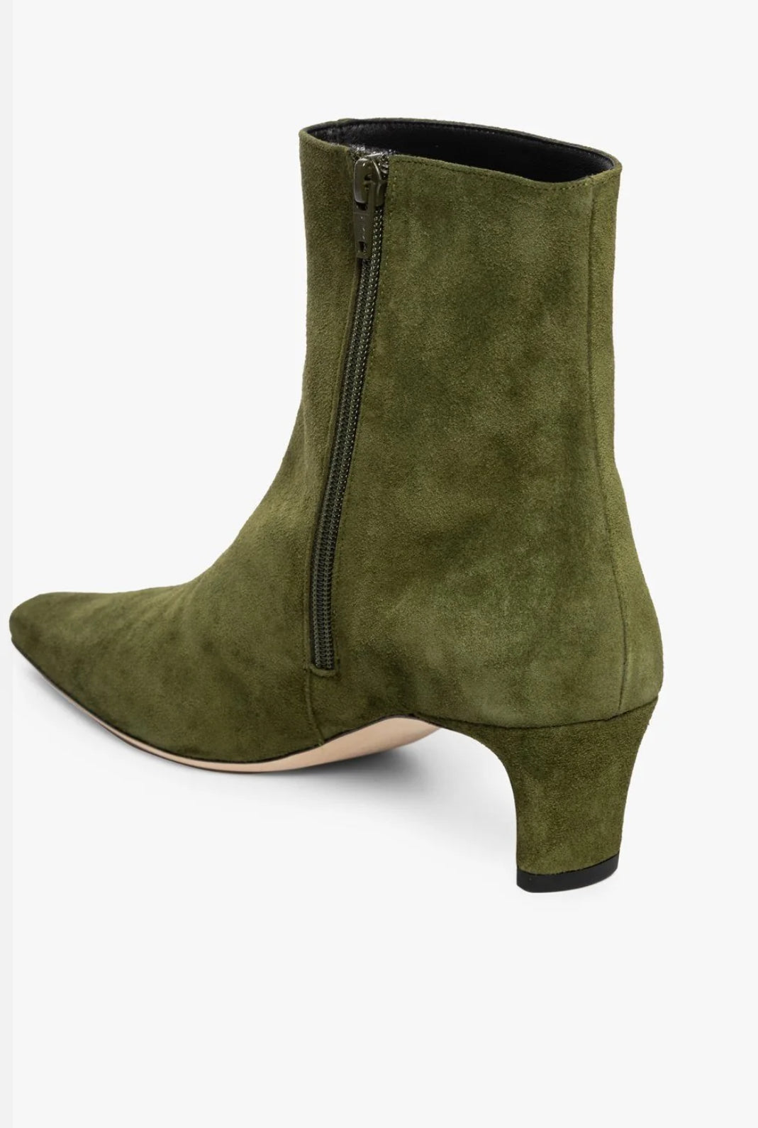 STAUD Wally Suede Ankle Boot - Olive