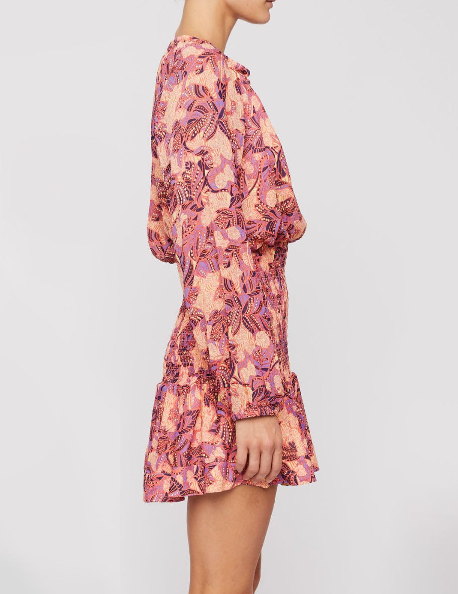 A.L.C. Callie Dress - Coral/Iris Multi