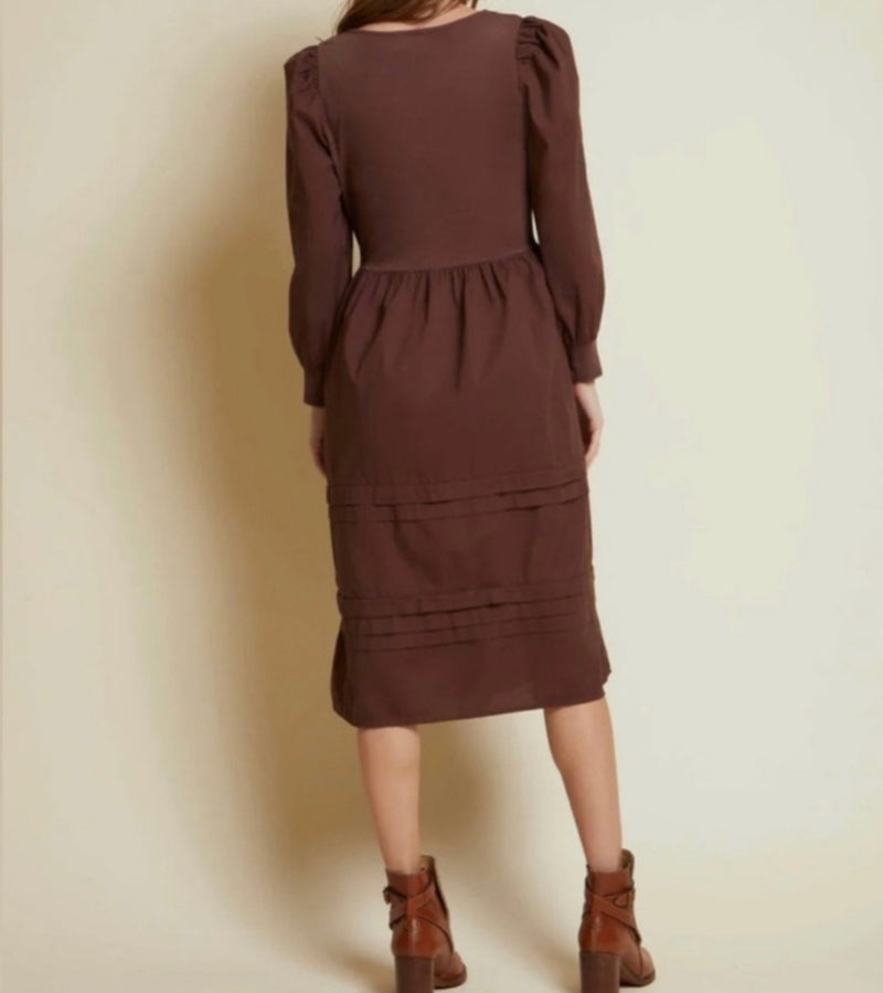 Nation Ltd Mahal Peasant Combo Dress - Pinot