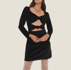 Callahan Knitwear Velvet Mini Dress - Black