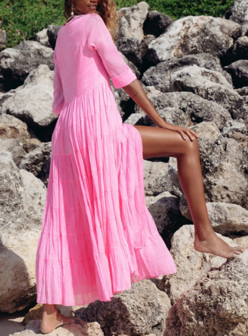 Pranella Victoria Dress - Neon Pink