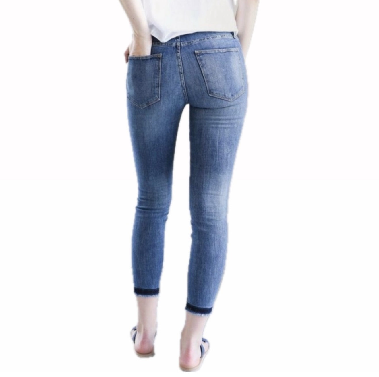 Frame Le High Skinny With Shadow Hem - Langstone
