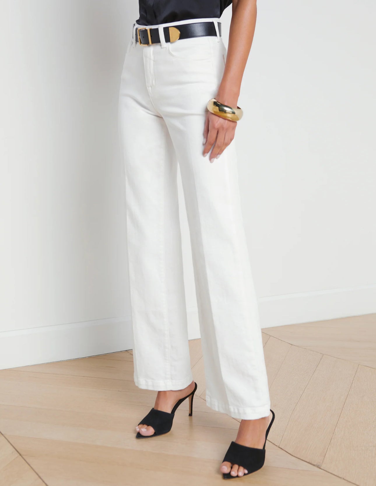 L’Agence Scottie Wide-Leg Jean - Blanc