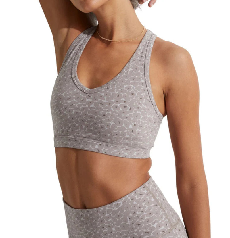 Varley Lets Move Park Bra - Taupe Cluster Leopard