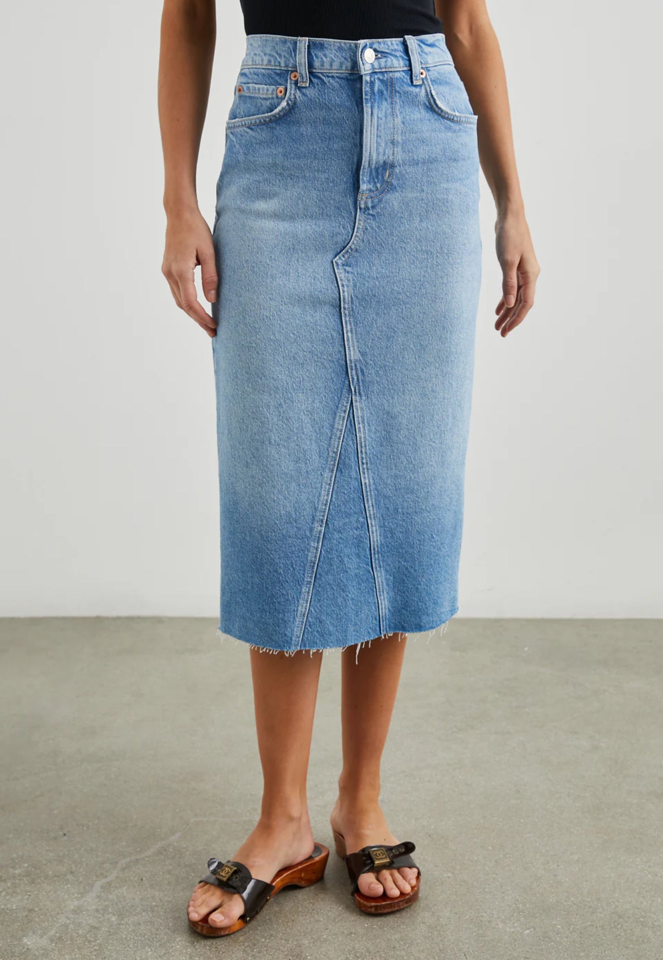 Rails Highland Skirt - Baja Blue Raw Hem