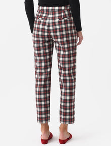 Hunter Bell Melina Pant Red/Multi Plaid