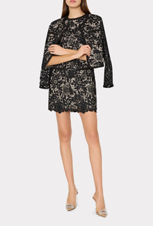 MILLY 3D Garden Lace Jacket - Black
