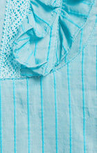 Smythe Oversized Tuxedo Shirt - Aqua