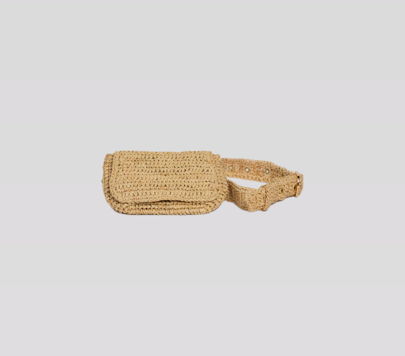 Hat Attack Straw Belt Bag - Natural