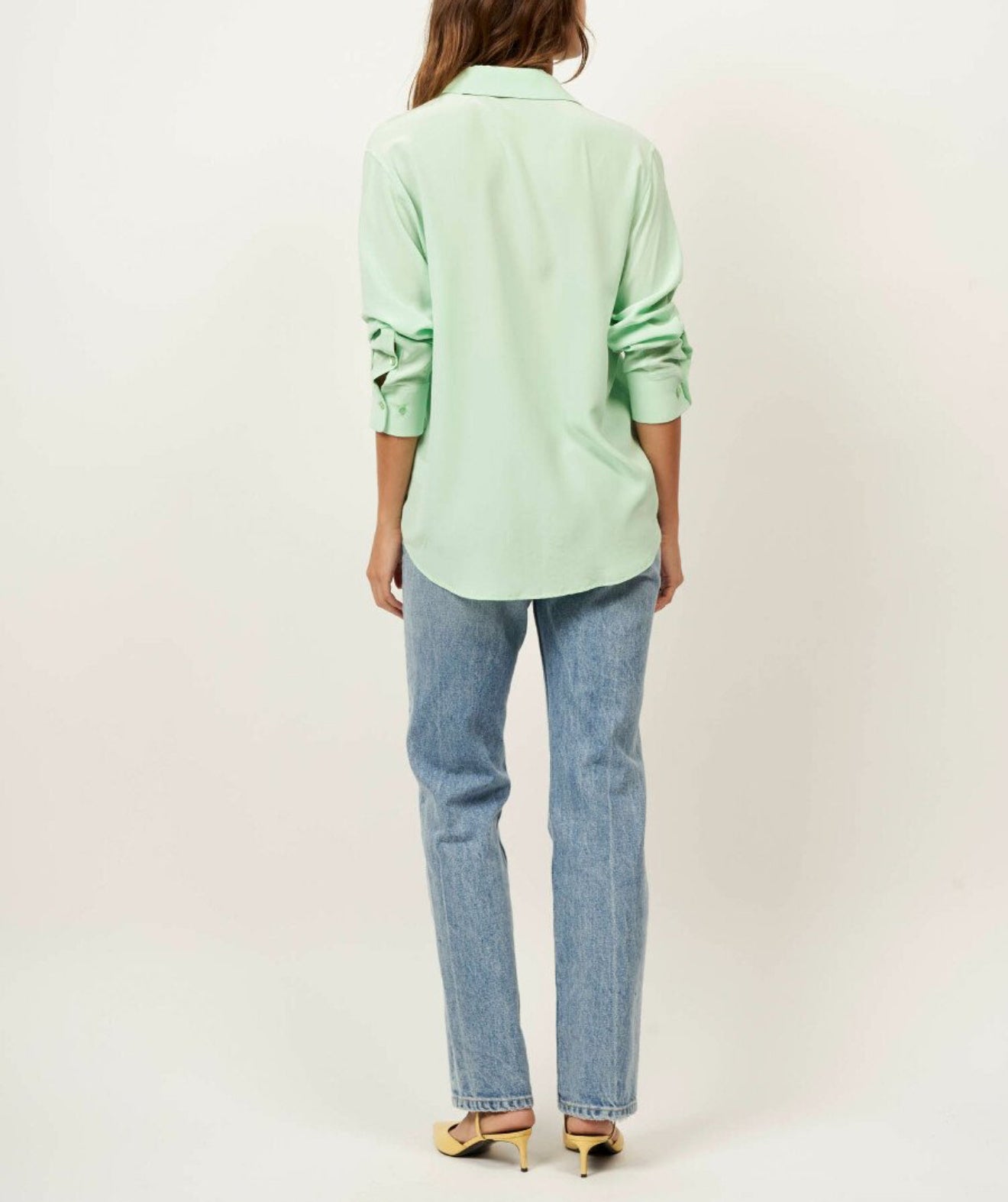 Equipment Essential Silk Shirt - Green Ash