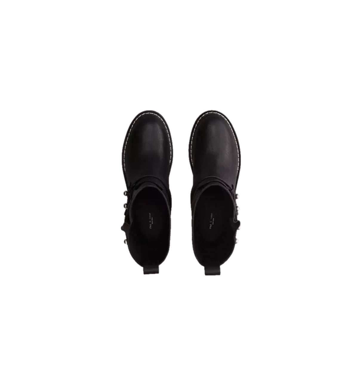 rag & bone RB Leather Moto Boots - Black