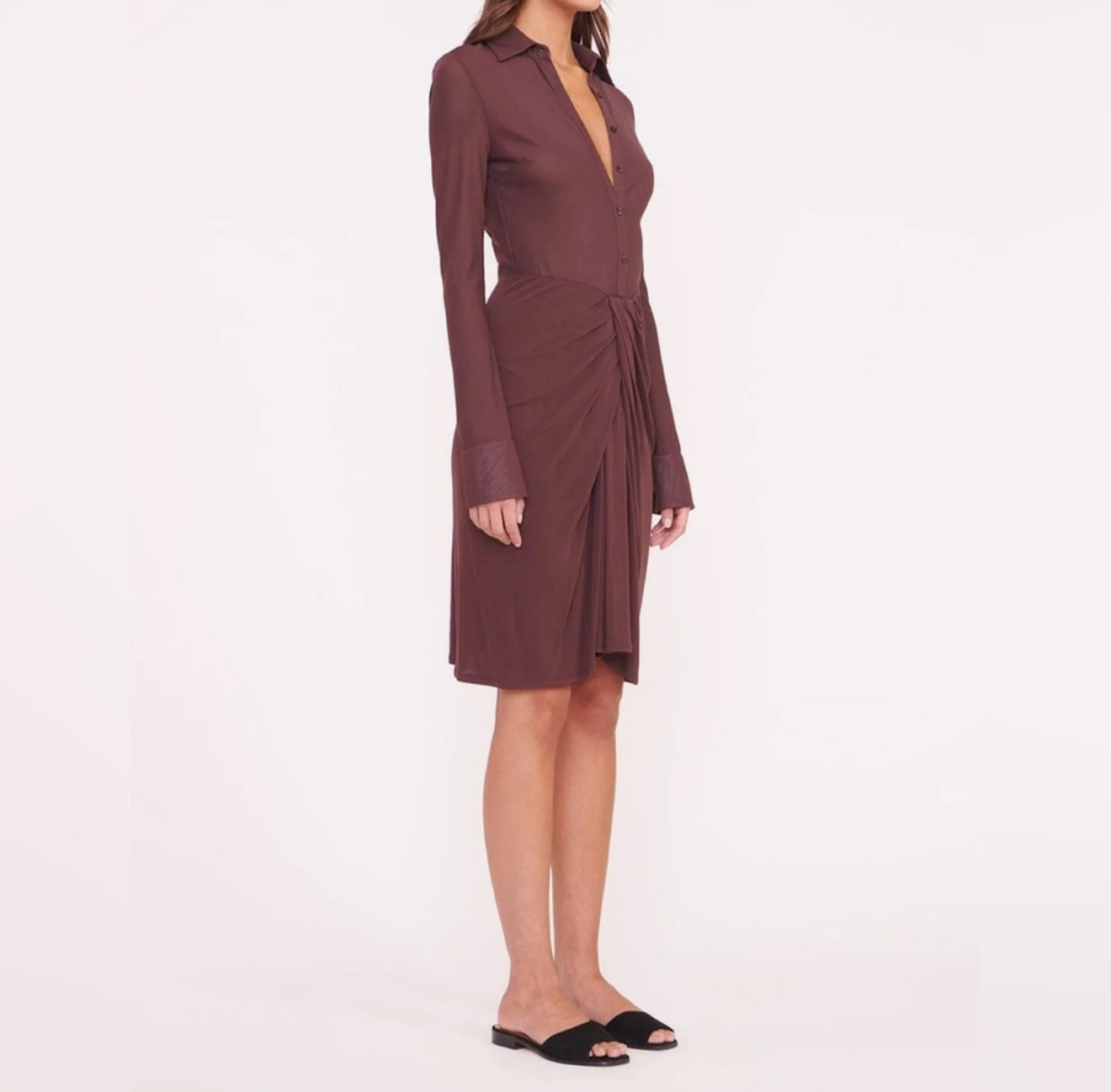 STAUD Brendan Dress - Bark