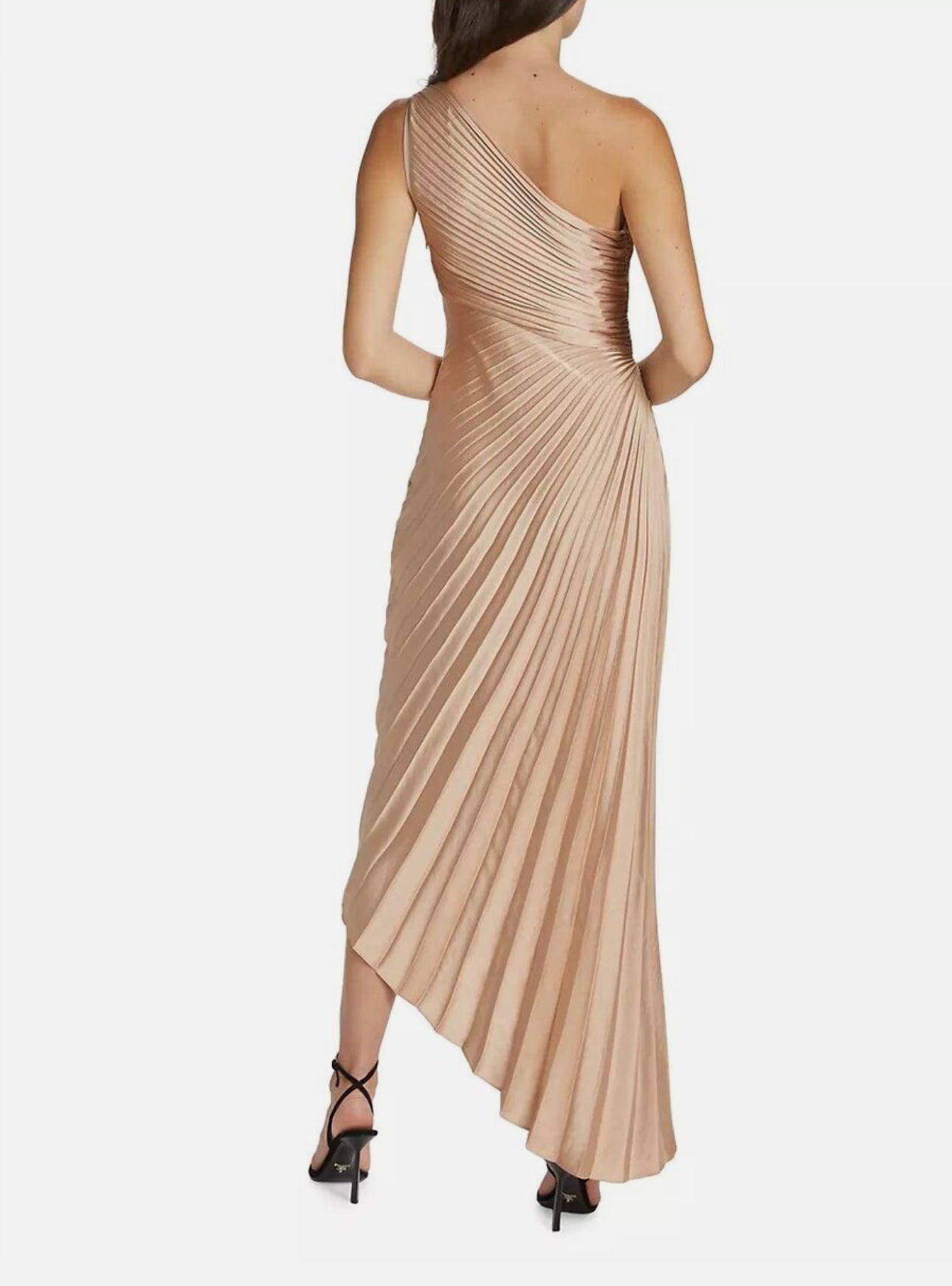 A.L.C. Delfine Pleated One-Shoulder Midi Dress