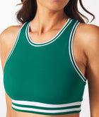Glyder Socialite Bra - Emerald/White