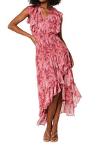 MISA Los Angeles Bo Dress - Abstract Fire Flora