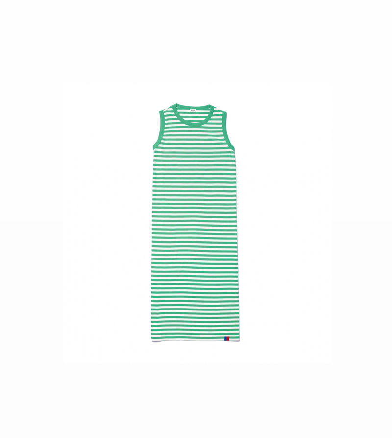 Kule The Tank Dress - Green/White