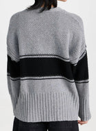 ATM Wool Blend Oversized Cardigan - Cloud Grey/Black