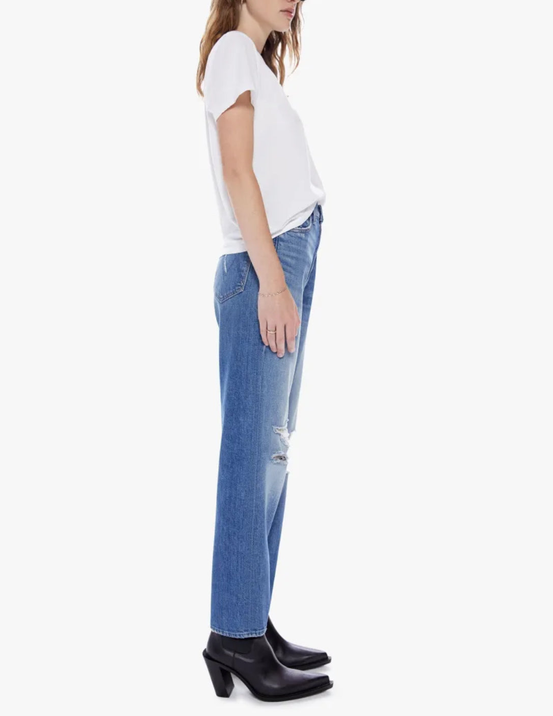 MOTHER Superior High-Waisted Study Hover Jeans - Something to Reveal