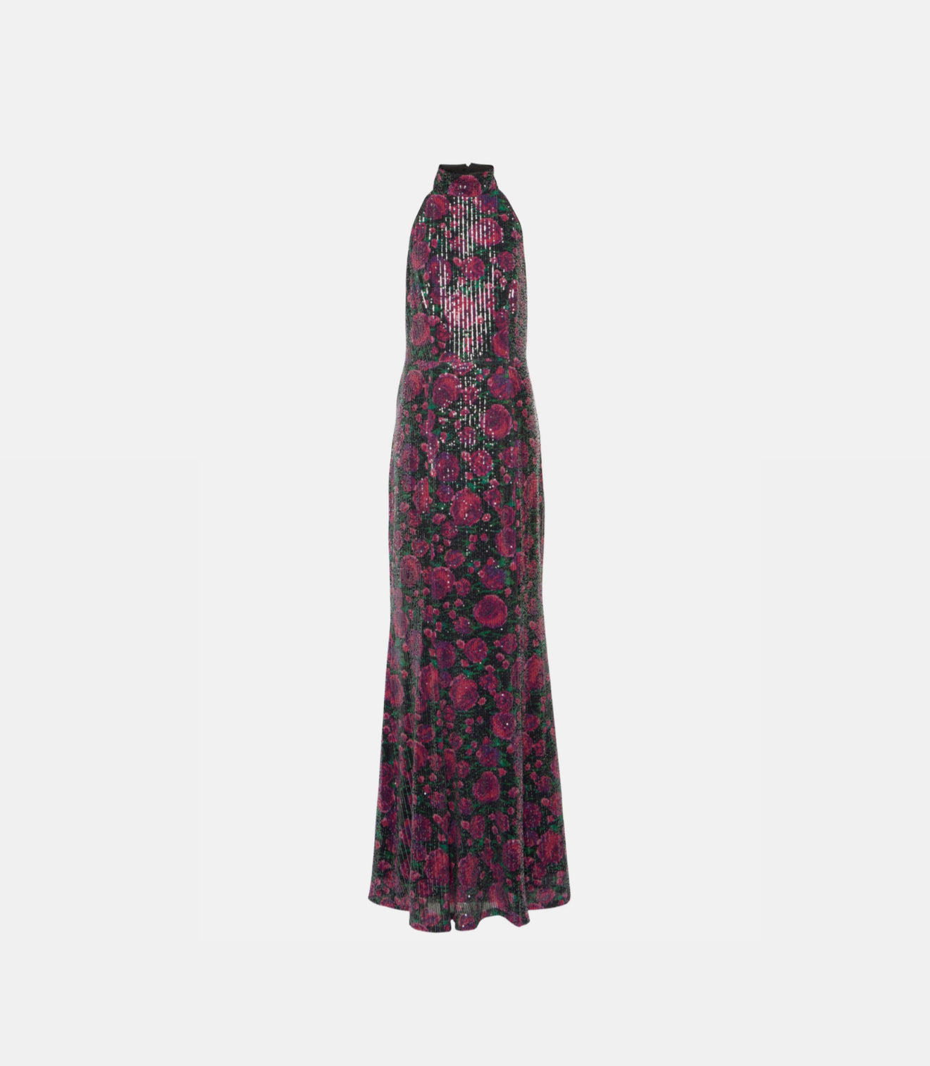 Rotate Birger Christensen Sequin Embellished Floral Halter-Neck Dress - Bold Rose Tap Shoe