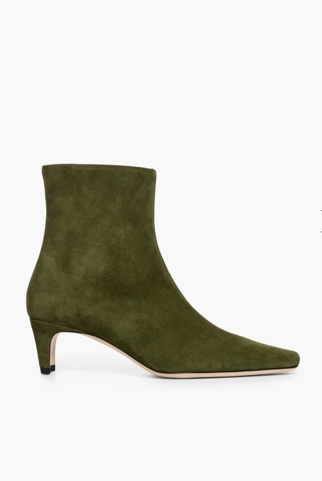 STAUD Wally Suede Ankle Boot - Olive