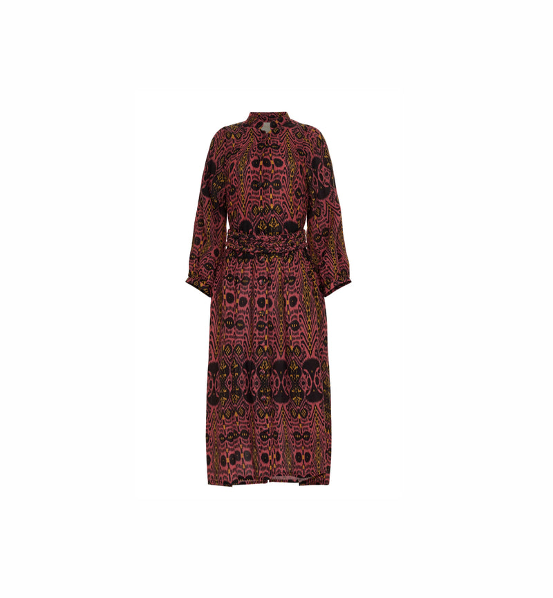 Carolina K Caro Robe - Ikat Terracotta