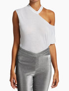 RtA Axel Cutout Cotton & Cashmere T-Shirt- White