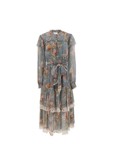 Christy Lynn Gianna Dress - Blue Brocade