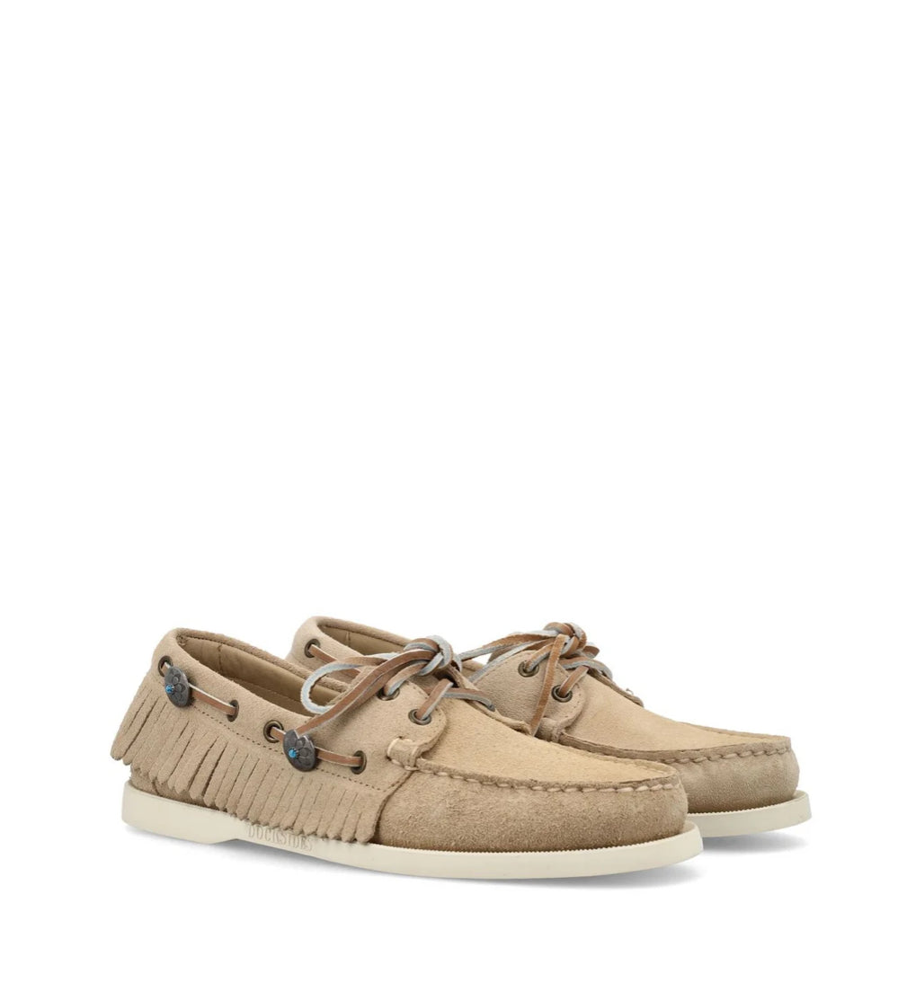 Sebago Portland Suede Fringe Boat Shoe - Camel