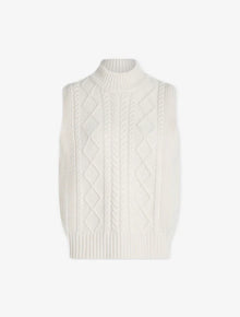 Varley Joilette Roll Neck Vest - Egret