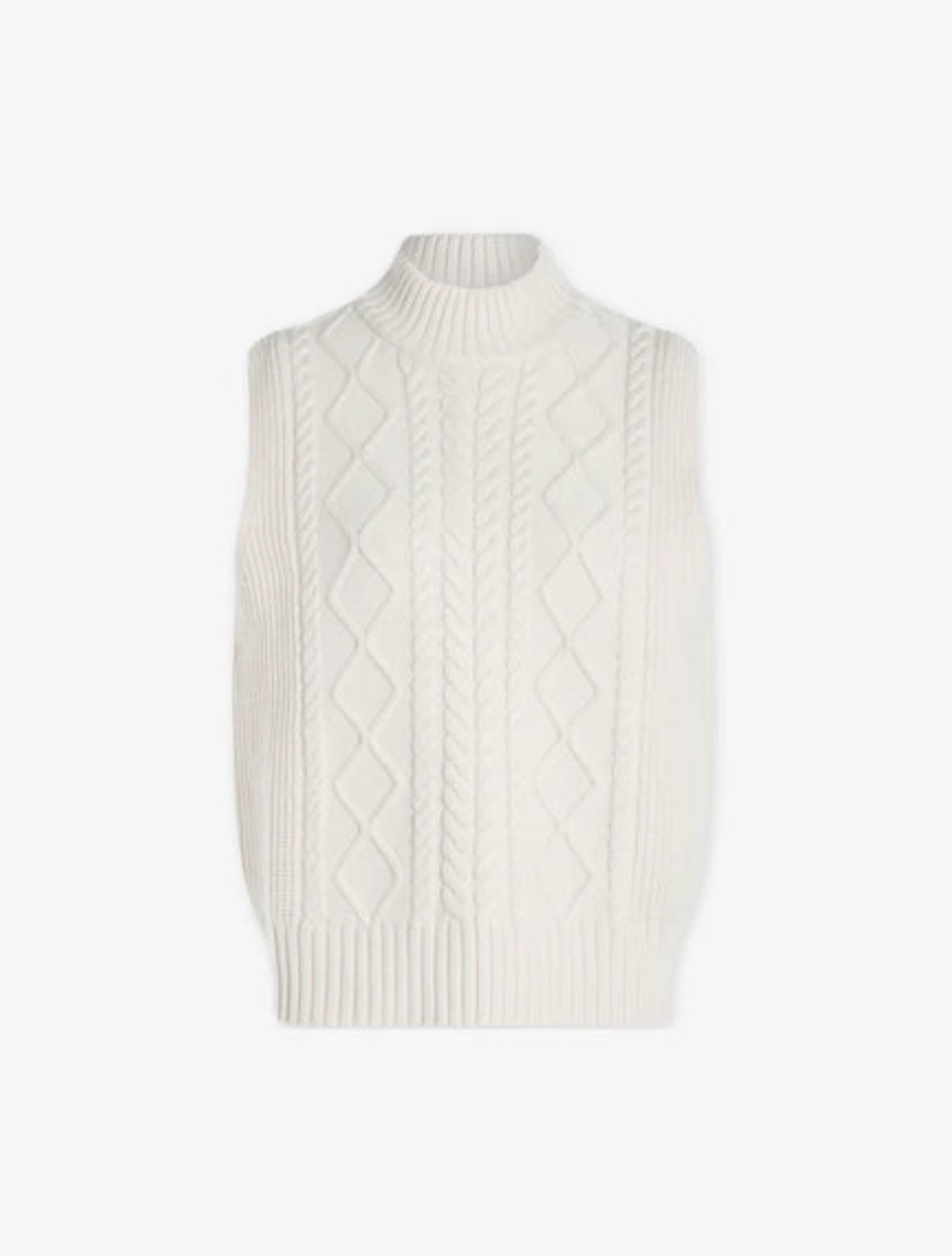 Varley Joilette Roll Neck Vest - Egret