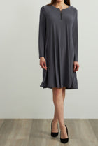 Joseph Ribkoff Fit & Flare Dress - Granite