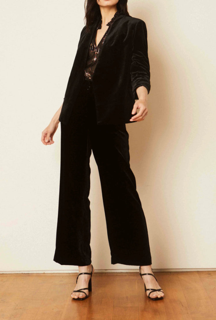 Caballero Haven Velvet Pant - Black