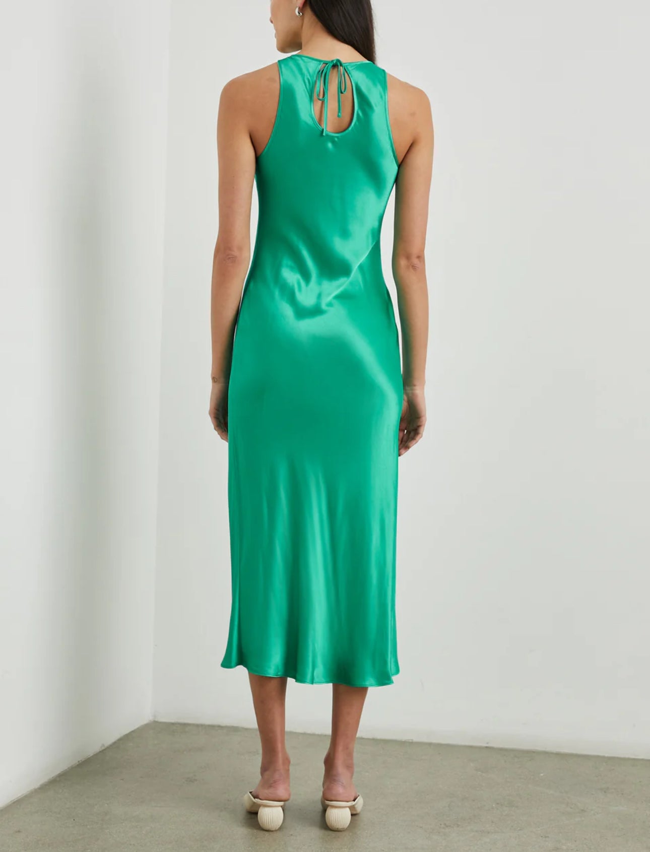 Rails Solene Satin Bias-Cut Dress - Jade