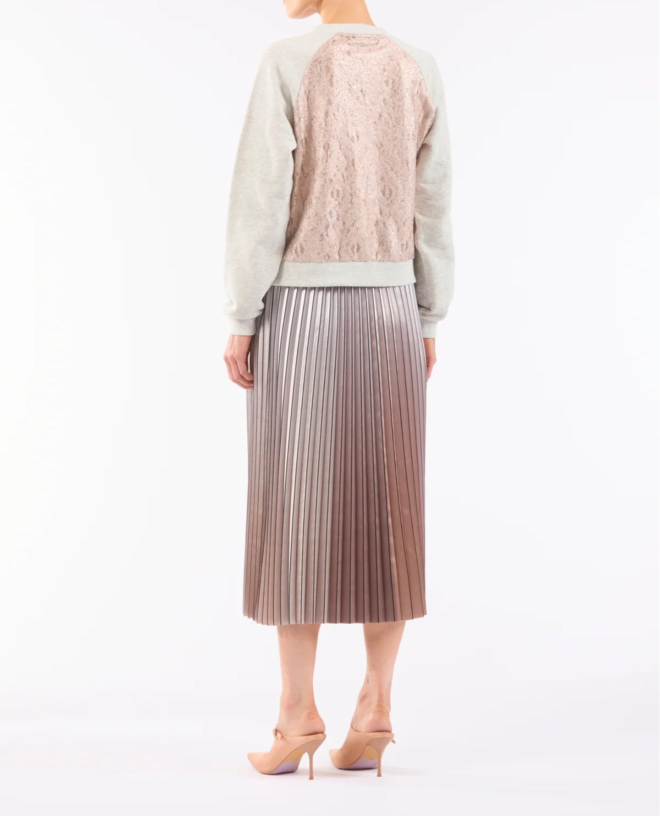 Le Superbe Demure Pleated Skirt - Pastel Degrade