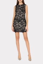 MILLY 3D Garden Lace Dress - Black